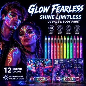 Luminous Highlighters Neon UV Fluorescent Paint Pen Paint Markers Glow in the Dark Bright DIY Luminous Marker Pen Art Supplies
