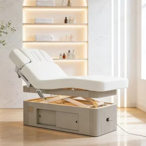 Luxurious Beauty Shop Equipment Facial Care Cosmetic Treatment Bed Modern 3 Motors Electric Adjustable Massage Table and Bed