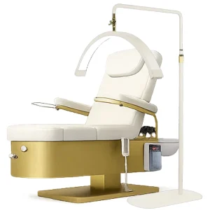 Luxury Beige LED Moon Lamp Professional Beauty Salon Lighting Makeup Lamp with Phone Holder Beauty Salon Equipment