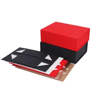 Luxury Foldable Cardboard Folder Box with Matt Lamination Gold Foil Custom Logo Sizes Recycled Materials Grey Board