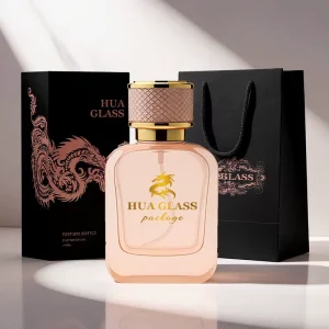 Luxury Glass Perfume Bottle 30ml 50ml 100ml Empty Perfume Bottle in Black Amber Pink Color Options Custom Logo Unisex Design