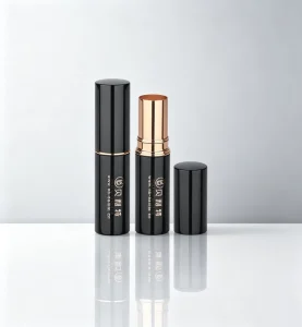 Luxury Glossy Black Gold Lipstick Case Premium Lip Balm Container Big Capacity 10g Custom Private Label Bulk Supply Packaging