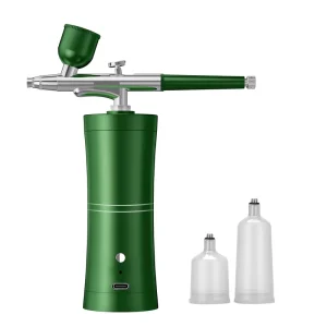 Luxury Matte Black Cordless Airbrush Kit Anti Clogging Craft Spray Gun for Temporary Tattoo Body Painting Supply