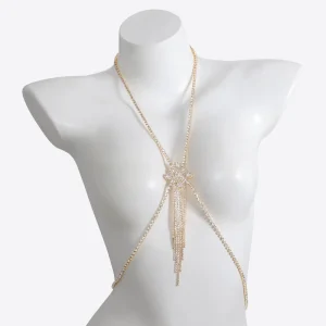 Luxury Multi Layer Alloy Tassel Body Chain Jewelry for Women Bridal Wedding Party Gift Occasions