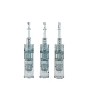 M8 Permanent Stainless Steel Nano Needle Tip Needle and Sleeve 24 Skin Needling Cartridges for Makeup Eyebrow Application