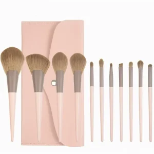 MABR 273 Multi Functional Dual Color Handle Travel Makeup Brush Set Fluffy Dense Bristles Skin Friendly & Easy to Clean