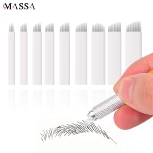MASSA Stainless Steel Microblading Tattoo Pen Semi Permanent Nano Permanent Makeup Needles Blade Eyebrow Tattoo