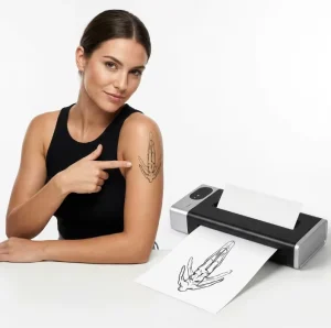 MHT-M6 Mini 4 Inch Thermal Printer DIY Temporary Tattoo Sticker Maker for Wireless