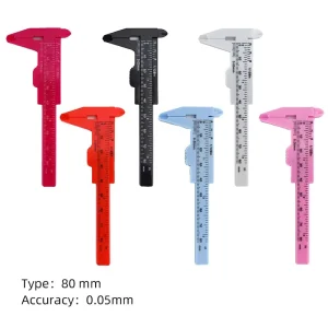 MINI Inch Double Stencils Beauty Precision Button Microblading Semi Plastic Caliper Tool Measuring Tattoo Vernier Ruler Eyebrow