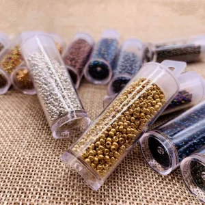 MIYUKI 10g in Storage Bottle 2mm Multi Color Round Beads 11 0 AB Color Glass Seed Beads for DIY Jewelry Beading