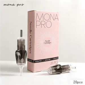 MONA PRO 20pcs box Gray Cartridge Disposable Tattoo Needles RL RS RM M1 Membrane Professional Sterilized Safety for Tattoo Gun