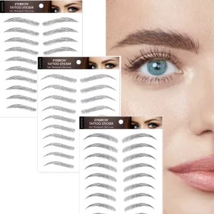 MP041 Temporary Water Transfer Waterproof Eyebrow Tattoo Sticker Long Lasting Natural Face Eyebrow Lamination for Commercial