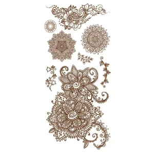 MS 1 Model Number Waterproof Eco friendly & Non Toxic 180x180mm Body Tattoo Sticker Henna Print Temporary Tattoo Smart Sticker