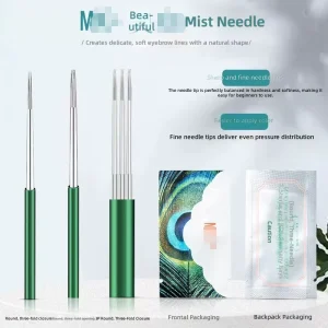 MV-Ka New-Style Hand-Crafted Leather Embroidery Needle Blades for Eyebrow Tattooing-Three/Five-Prong Misty Premium