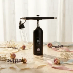 Maintenance Free 35PSI Airbrush for DIY Crafts and Hobby Art Kit with Constant PSI and LED Monitor