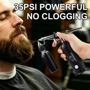 Maintenance-Free 35PSI Airbrush for Tattoo & Body Painting Kit with 0.3-0.8mm Interchangeable Nozzles