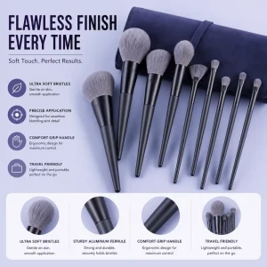 Makeup Brush Set Face Eye Foundation Blending Smooth Finish Daily Beauty Use