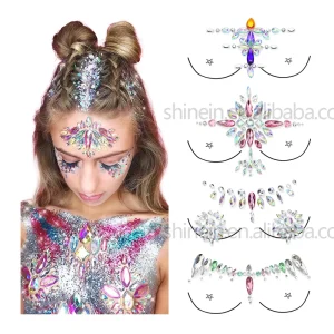 Makeup Party Rhinestone Jewel Face Gems Sticker Tattoo Adhesive Crystal Chest Body Gem Sticker