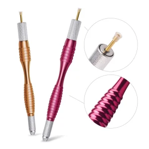 Manual Eyebrow Makeup Tools Dual-Head Handmade Permanent Microblading Pen Specially for Circular Arcs
