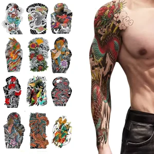 Manufacturer All Inclusive Design Body Tattoo Stickers Full Arm Waterproof Sweatproof Eco Friendly Paper Flower