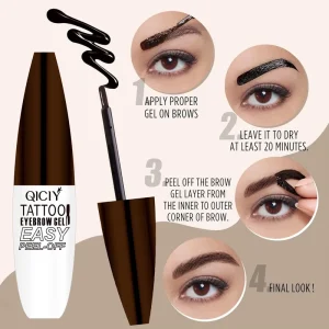 Manufacturer Private Label Custom Logo OEM Semi Permanent Eyebrow Dye Cream Waterproof Tear Off Tint Long Lasting Eye Makeup