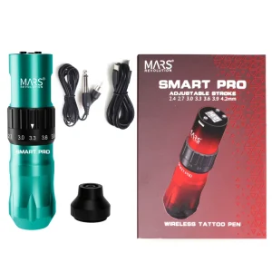 Mars Professional Wireless Rechargeable Tattoo Pen Machine Cartridge Needles Battery Connection for Body