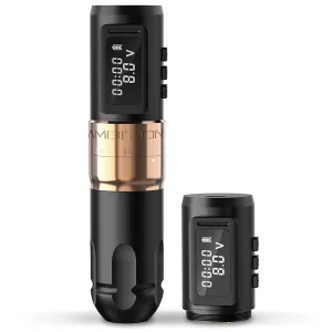 Mars U 2.2-4.2mm Adjustable Stroke Professional Rotary Wireless Tattoo Machine Pen with Dual Battery for Body Art