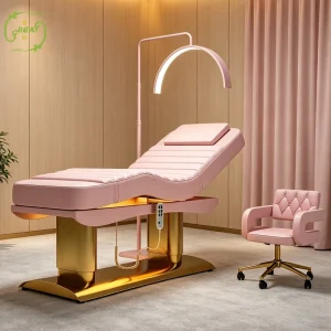 Massage Table Curved 4 Motors Electric Eyelash Facial Beauty Bed