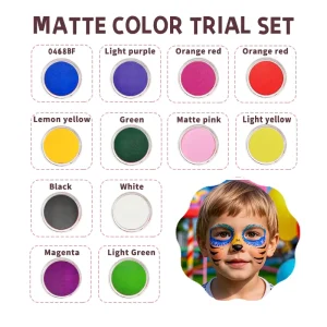 Matte Color 10g Water Based Rainbow Face Paint for Kids Body Painting Supplies