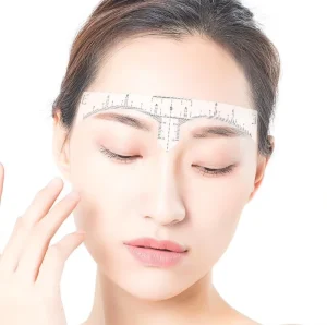 Measurement Eyebrow Ruler Rollable Measuring Scale for Eyebrows and Eyeliner Stickers