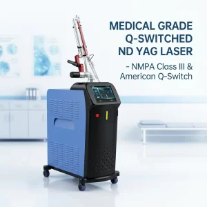 Medical Grade High Power Q Switched Nd YAG Laser NMPA Class III American Q Switch 7 Joint Arm Tattoo Pigment Removal Machine