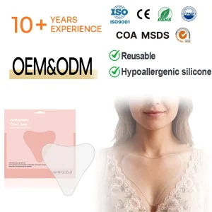 Medical Grade Hypoallergenic Guarantee Reusable Silicone Face Wrinkle Patches For Chest And Decolletage Care