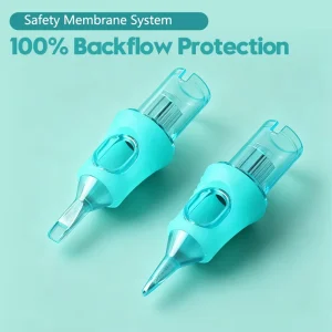 Medical Grade PMU Cartridge Needle 316L Steel Safety Membrane Anti Backflow System for Clean Professional Tattoo Work