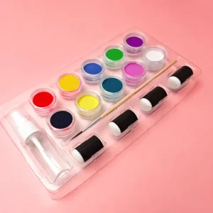 Mei Shang Factory Children’s Safe Non toxic Water Activated Natural Plant Based 10 Color Paint for DIY Holiday Face