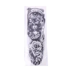 Men Large Arm Sleeve Black Sexy Waterproof Eco-Friendly Non-Toxic Temporary Tattoo Sticker