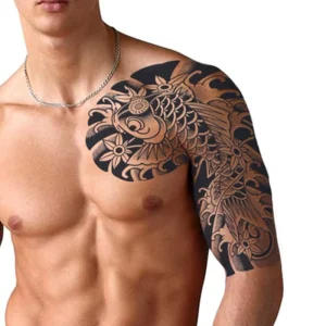 Men Large Arm Sleeve Waterproof Long Lasting Herbal Tattoo Sticker Semi Permanent Tattoo Stickers Fake Temporary Tattoo Custom