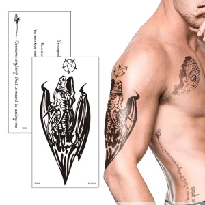 Men’s Arm Tattoo Stickers Realistic Temporary Forearm Tattoos Waterproof Semi-Permanent