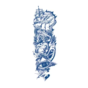 Men’s Temporary Tattoo Arm & Sleeve Designs Customized Body Tattoos on Paper Non Toxic White Options
