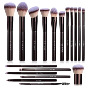 Metal Handle Makeup Brushes 18PCS Professional Kabuki Foundation Brushes Private Label Soft Synthetic Brushes Makeup Kit
