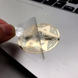 Metallic Printing Custom 3D Logo Gold Silver Phone Back Transfer Adhesive Metal Sticker For Decoration God Image Eagle