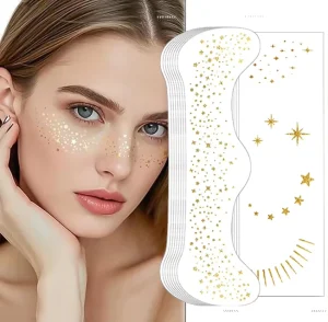 Metallic Temporary Tattoo Sticker Gold Silver Freckles Tattoos for Women