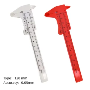 Metric Width Student Semi Slide Precision Plastic Eyebrow Caliper Vernier Measuring Tool Ruler Tattoo