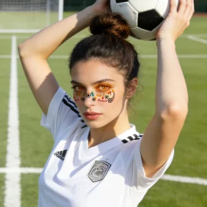 Mexico Football Face Freckle Temporary Tattoo Stickers for Fan Clubs Sports Events Water Transfer Printed Sticker 6sheet