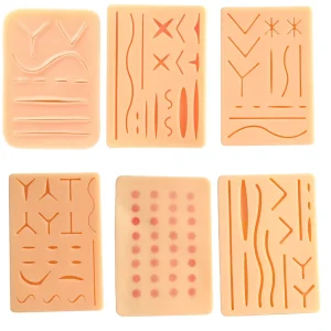 Microblading Beauty Tattoo Silicone Skin Suture Layer Muti-Wound Tattoo Piercing Practice Pad for Surgical Training Skin Use
