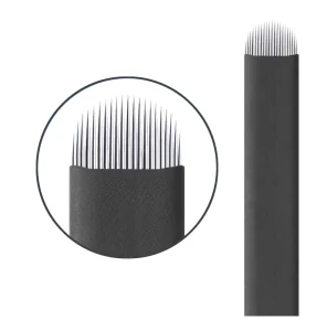 Microblading Black Blade 12 14 16 Pin Eyebrow Disposable Nano Blades Permanent Makeup Tattoo Microblade Blade Needle 18U
