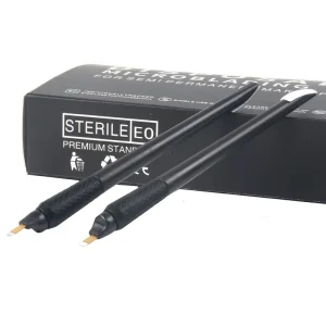 Microblading Disposable Microblading Pen with Sponge Disposable Hand Tool Eyebrows Microblading Supplies