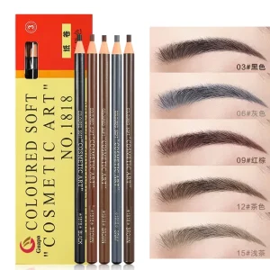 Microblading Eyebrow Pencil Waterproof 5 Colors Long Lasting Eyebrow Tattoo Pencils Cosmetic Makeup Tools