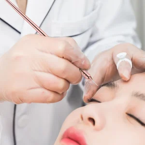 Microblading Handmade Pen with Rose Gold for Makeup Eyebrows Eyelashes