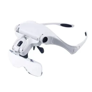 Microblading Headband Magnification Magnifying Glasses LED Light Permanent Makeup Magnification and 5 Set Lenses