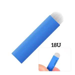 Microblading Machine Needle Blue Microblading Needle 18u Eyebrow Makeup Needle